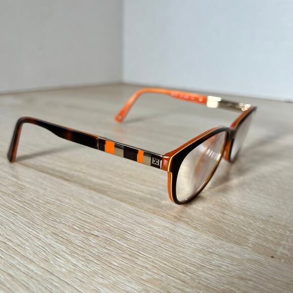 Escada VES378 Col.0AMX Eyeglasses Brown Orange Frames Excellent Cond 53-16-140 main image 10